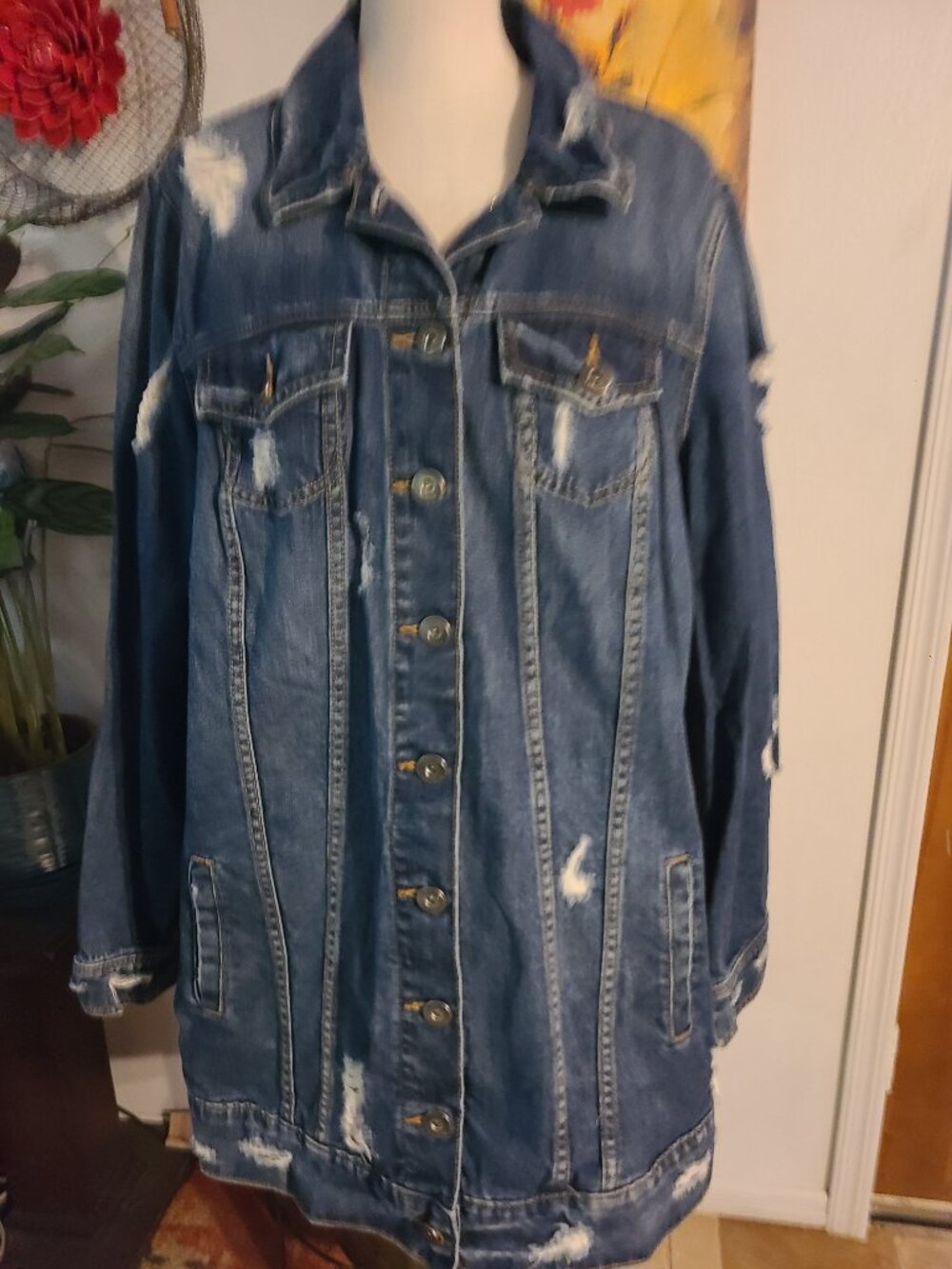 Stevie Nicks Custom Denim Jean Jacket Live Madison Square Garden Fits L & XL - Picture 7 of 14
